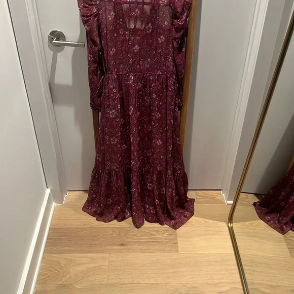 Ulla Johnson Floral Midi Dress in Purple - Picture 11 of 13
